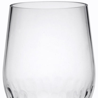 Set of Four Clear Tritan Plastic Stemmed All Purpose Wine Glass