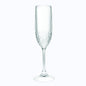 Set of Four Clear Tritan Plastic Stemmed Flute