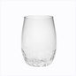 Set of Four Clear Dimpled Tritan Plastic Stemless All Purpose Tumbler Wine Glasses