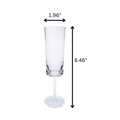 Set of Four Rainbow Geometric Acrylic Stemmed Flutes