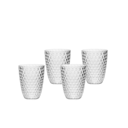 Set of Four Pink Diamond Acrylic Stemless Whiskey Glass