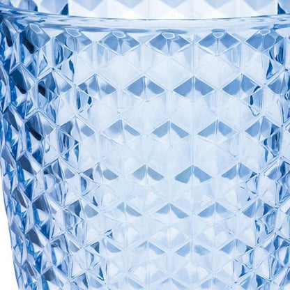 Set of Four Blue Diamond Acrylic Stemless Whiskey Glass