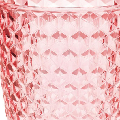 Set of Four Clear Diamond Acrylic Stemless Whiskey Glasses