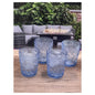 Set of Four Clear Paisley Acrylic Stemless Whiskey Glass