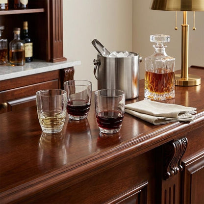 Set of Four Clear Acrylic Stemless Whiskey Glass