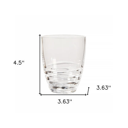 Set of Four Clear Acrylic Stemless Whiskey Glass