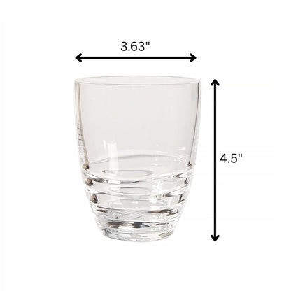 Set of Four Clear Acrylic Stemless Whiskey Glass
