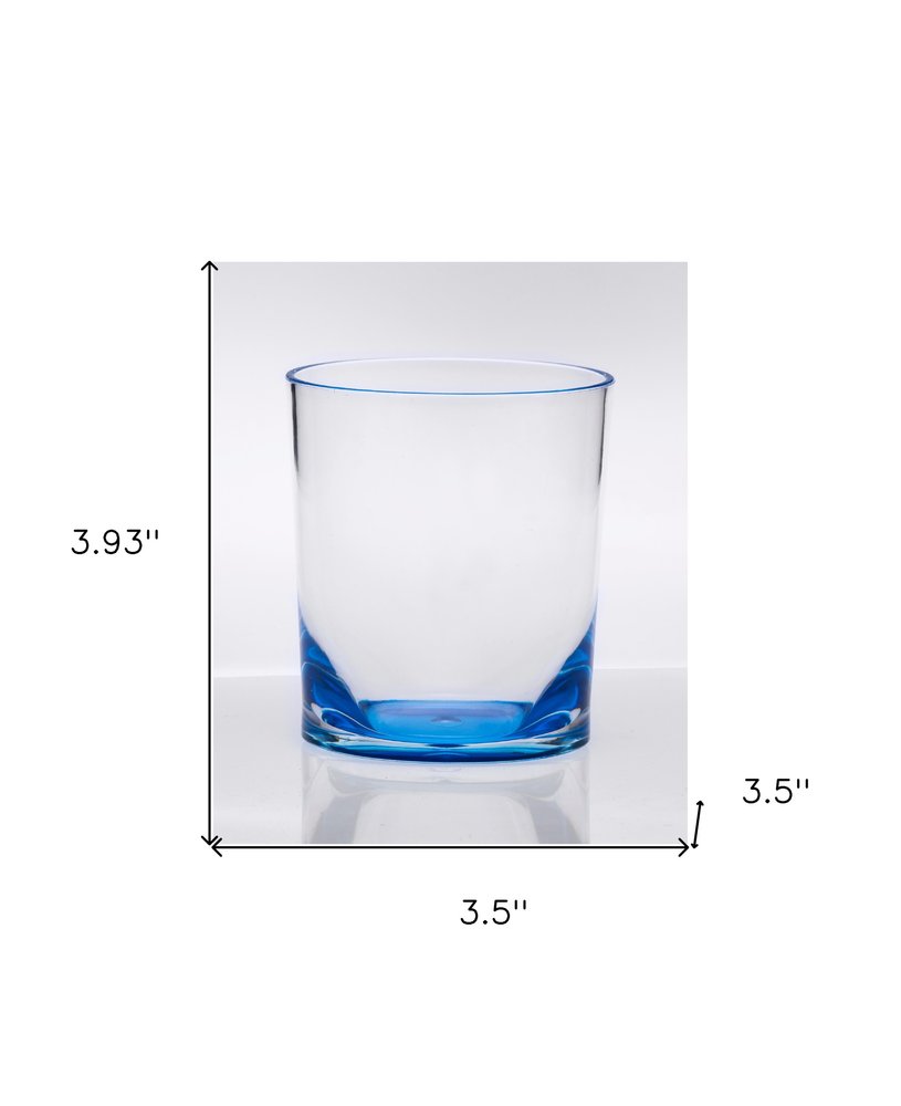 Set of Four Rainbow Geometric Acrylic Stemless Whiskey Glass
