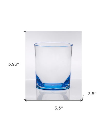 Set of Four Rainbow Geometric Acrylic Stemless Whiskey Glass