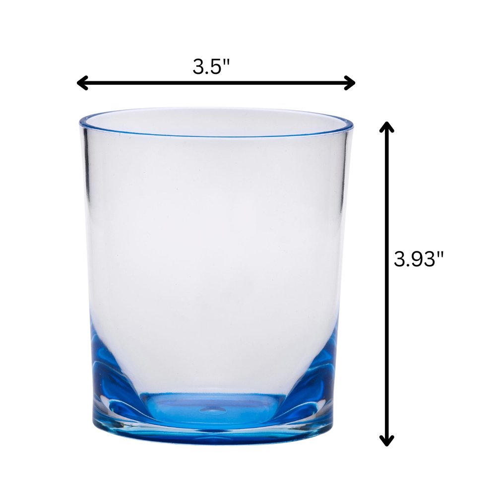 Set of Four Rainbow Geometric Acrylic Stemless Whiskey Glass