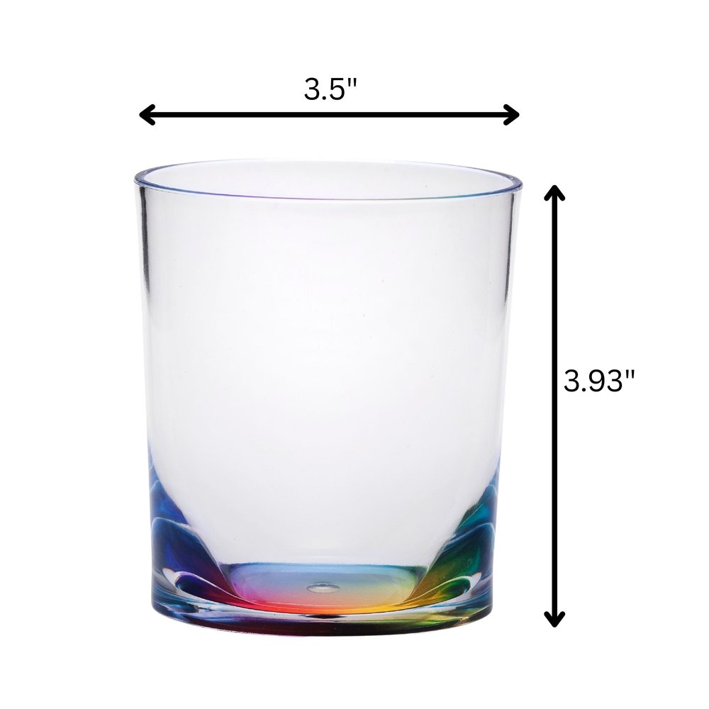 Set of Four Blue Acrylic Stemless Whiskey Glass