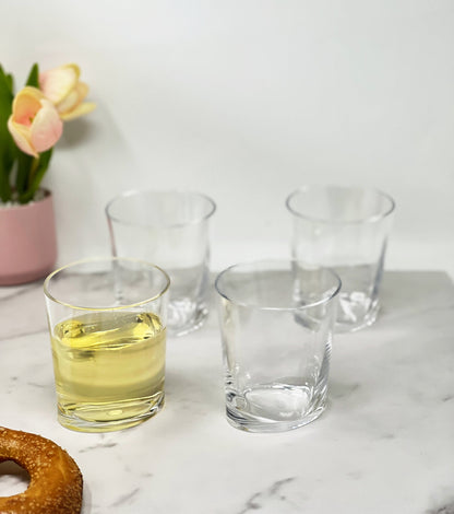 Set of Four Clear Acrylic Stemless Whiskey Glass