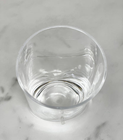 Set of Four Clear Acrylic Stemless Whiskey Glass