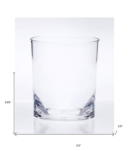 Set of Four Clear Acrylic Stemless Whiskey Glass