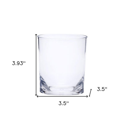 Set of Four Clear Acrylic Stemless Whiskey Glass