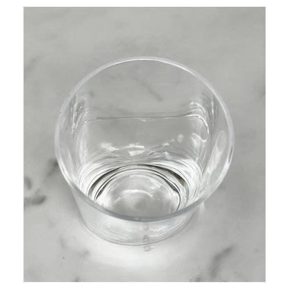 Set of Four Clear Tritan Plastic Stemless Whiskey Glass