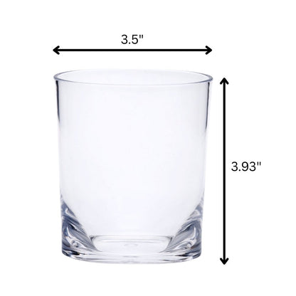Set of Four Clear Tritan Plastic Stemless Whiskey Glass