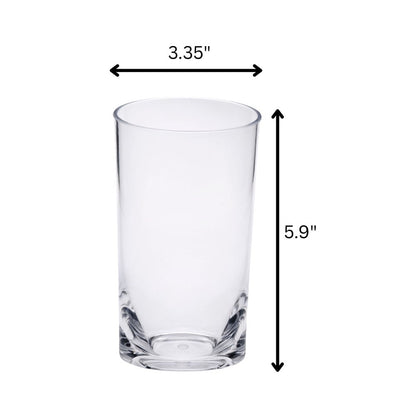 Set of Four Clear Acrylic Stemless Highball Glass