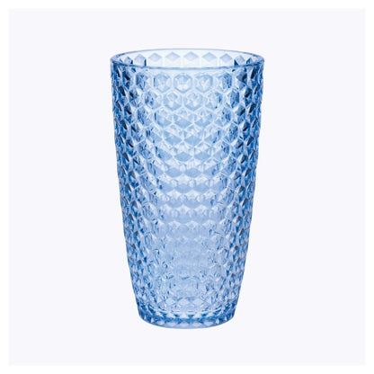 Set of Four Blue Acrylic Stemless Highball Glass