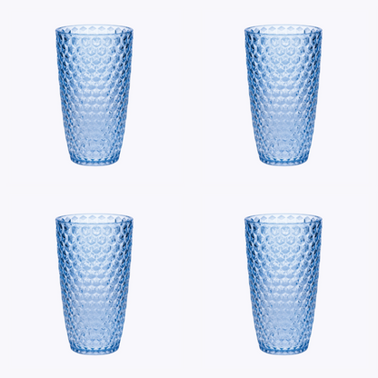 Set of Four Clear Acrylic Stemless Highball Glass