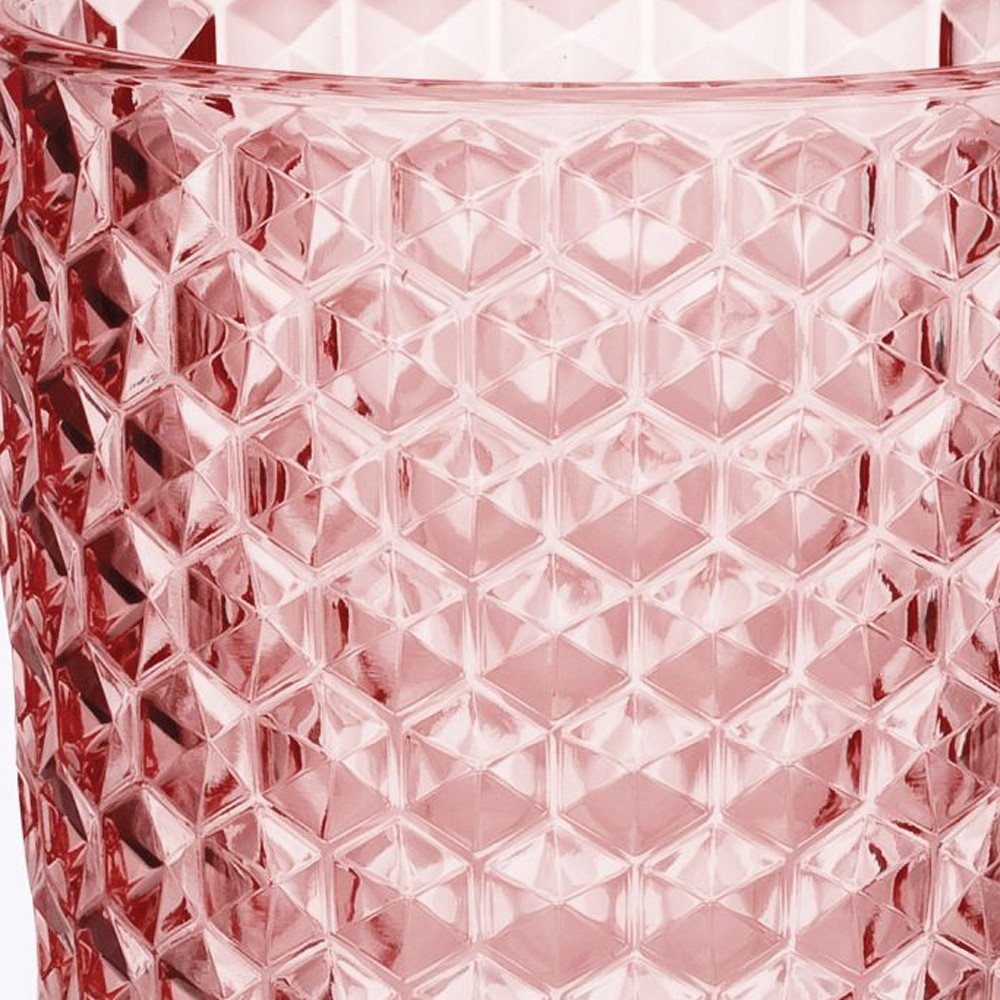 Set of Four Pink Acrylic Stemless Highball Glass