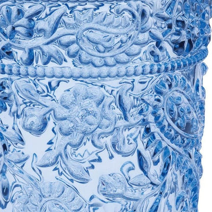 Set of Four Clear Paisley Acrylic Stemless Highball Glass