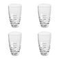 Set of Four Clear Swirl Acrylic Highball Glasses