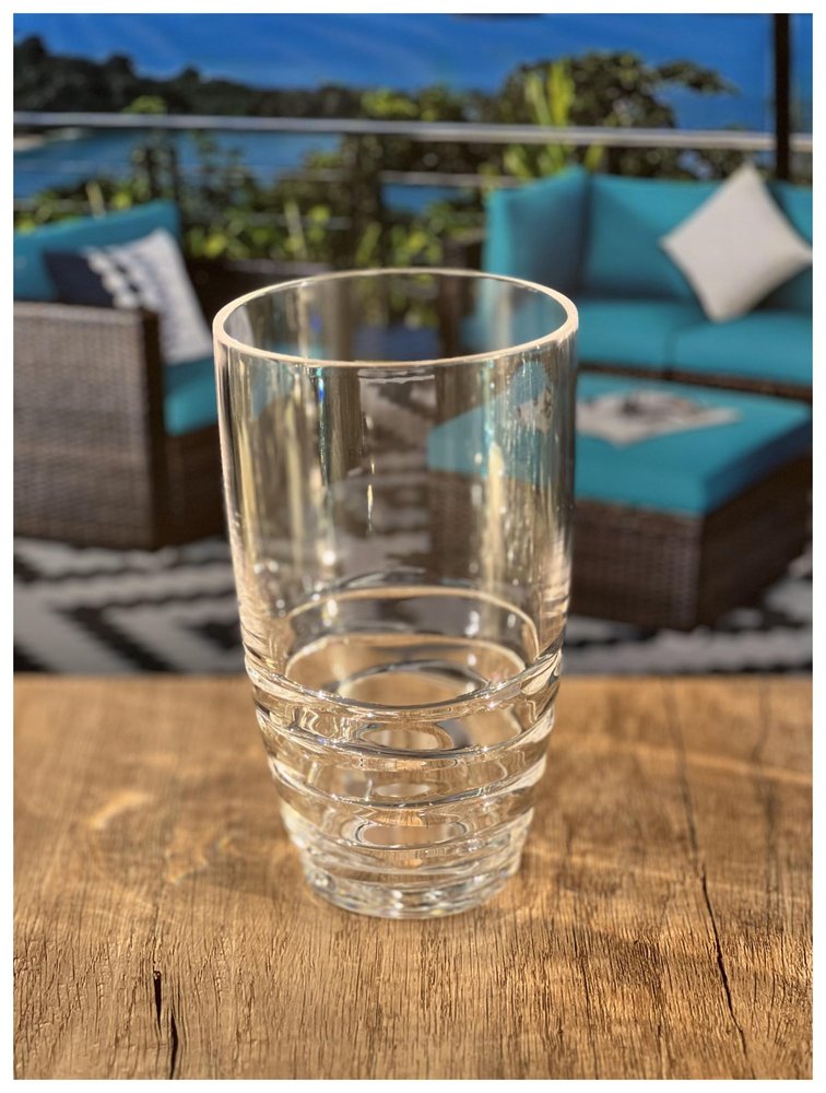 Set of Four Clear Acrylic Stemless Highball Glass