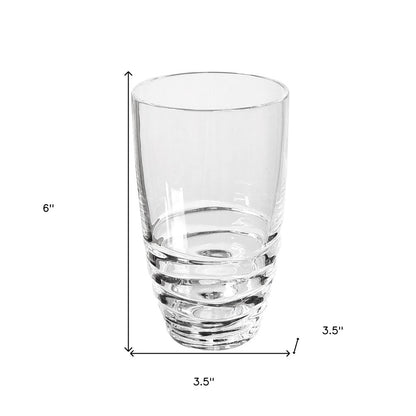 Set of Four Clear Acrylic Stemless Highball Glass
