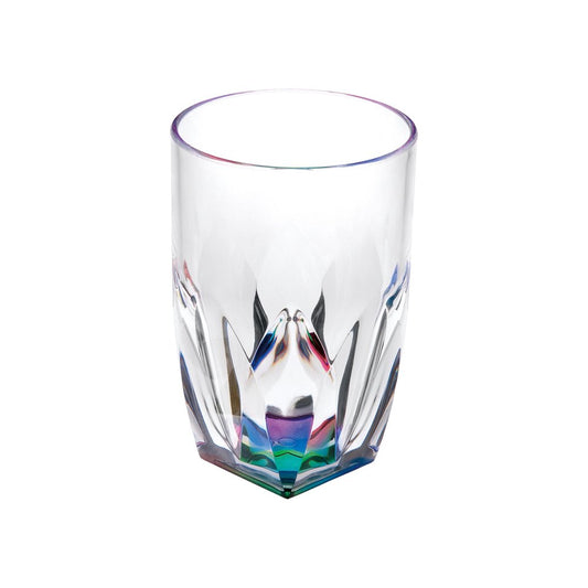 Set of Four Rainbow Acrylic Stemless Highball Glass