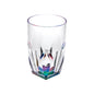 Set of Four Clear and Rainbow Geometric Acrylic Highball Glasses