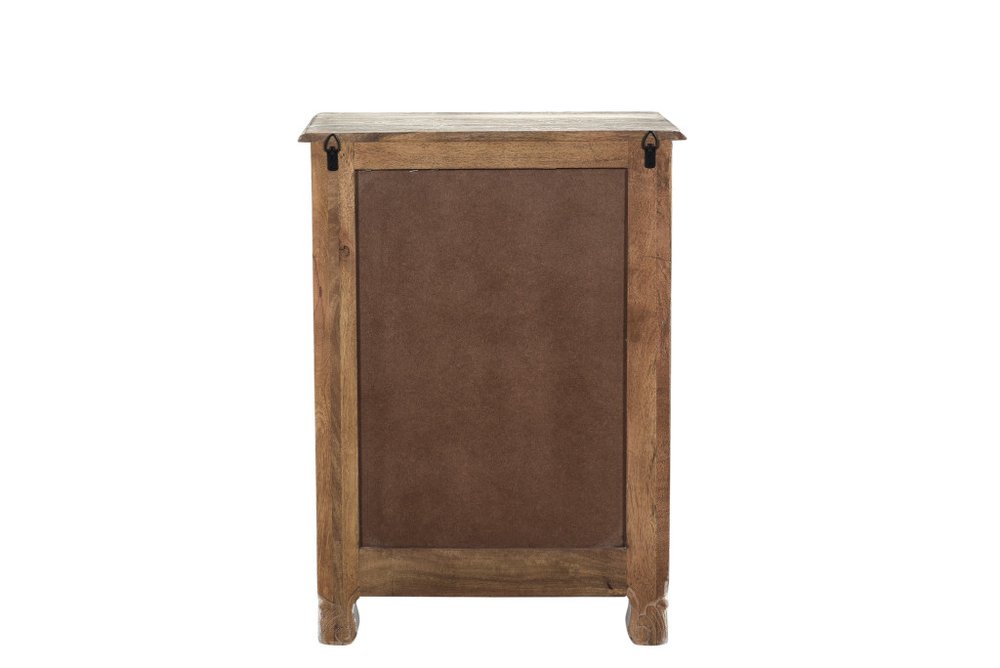 30" White Solid Wood Distressed One Drawer Nightstand