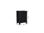 30" Black Solid Wood Distressed One Drawer Nightstand