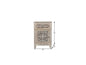 30" Gray Solid Wood Distressed One Drawer Nightstand