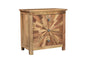 30" Brown Solid Wood Three Drawer Nightstand
