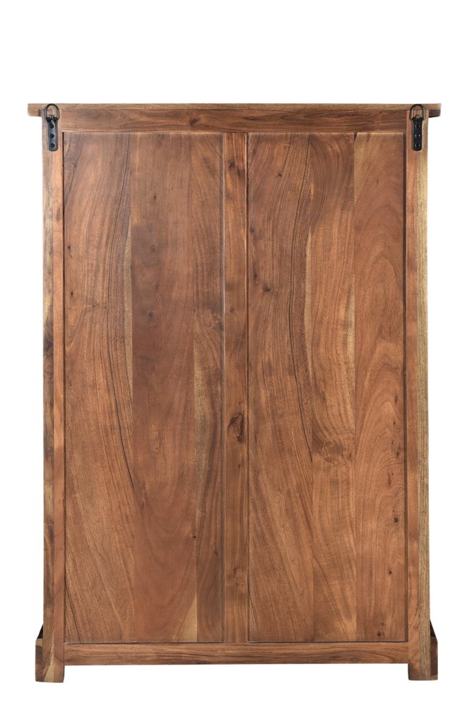 36" Dark Brown Live Edge Solid Wood Five Drawer Dresser