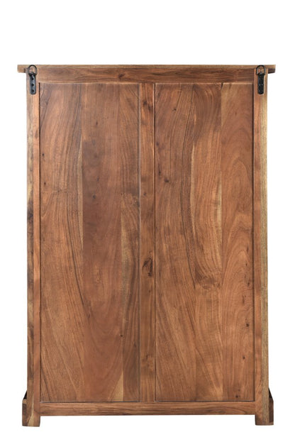 36" Dark Brown Live Edge Solid Wood Five Drawer Dresser