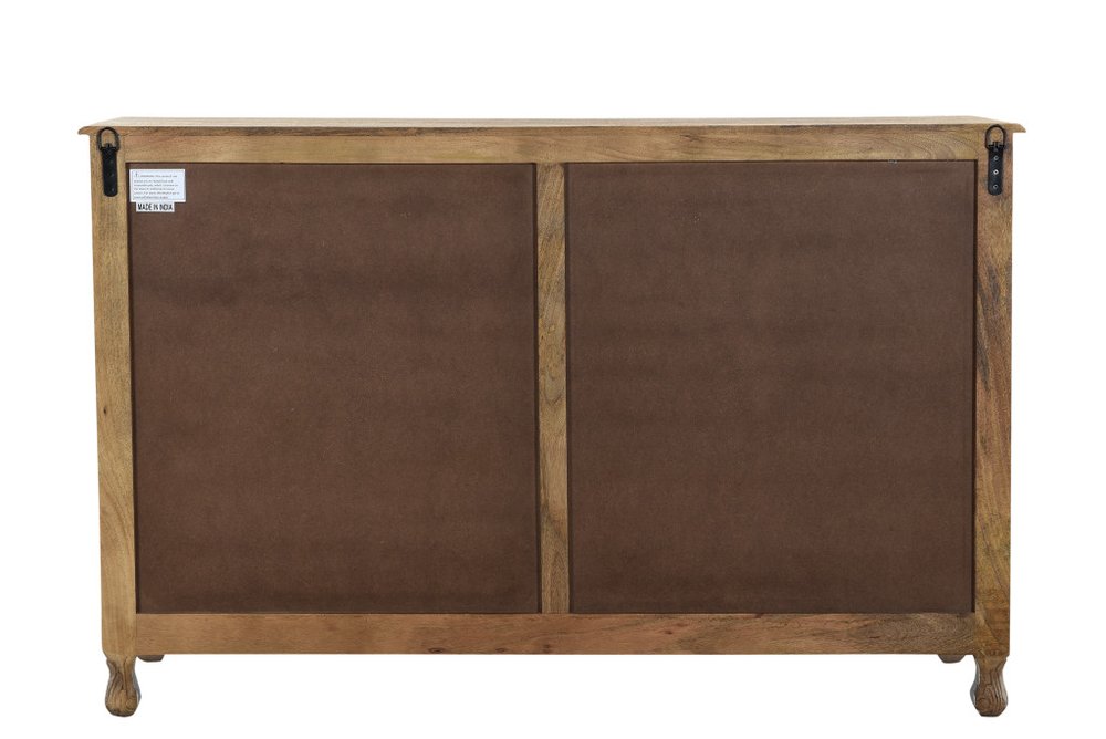 57" White Solid Wood Seven Drawer Dresser