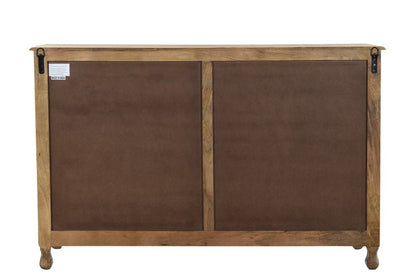 57" White Solid Wood Seven Drawer Dresser