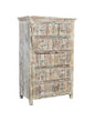 36" White Solid Wood Six Drawer Chest