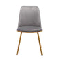 Gray And Gold Upholstered Velvet Dining Side Chair