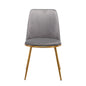 Gray And Gold Upholstered Velvet Dining Side Chair