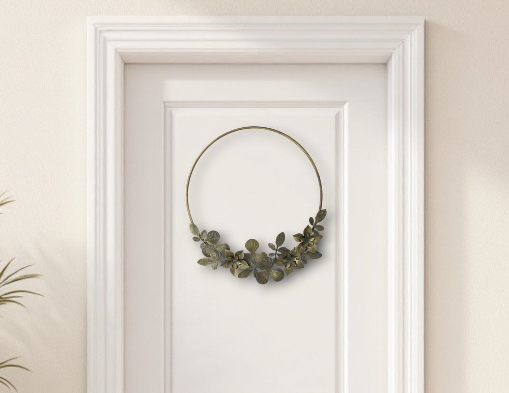 14" Brown Mixed Assortment Artificial Wreath
