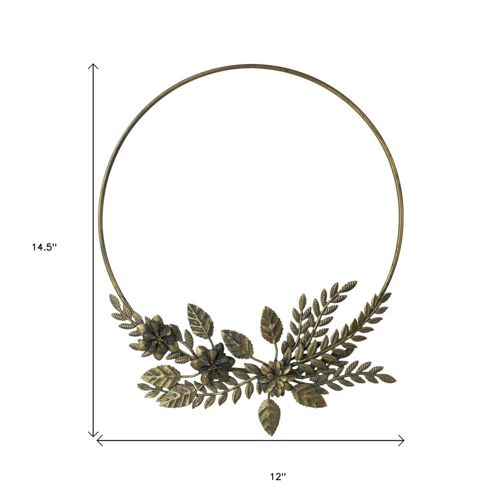 12" Gold Mixed Assortment Artificial Wreath