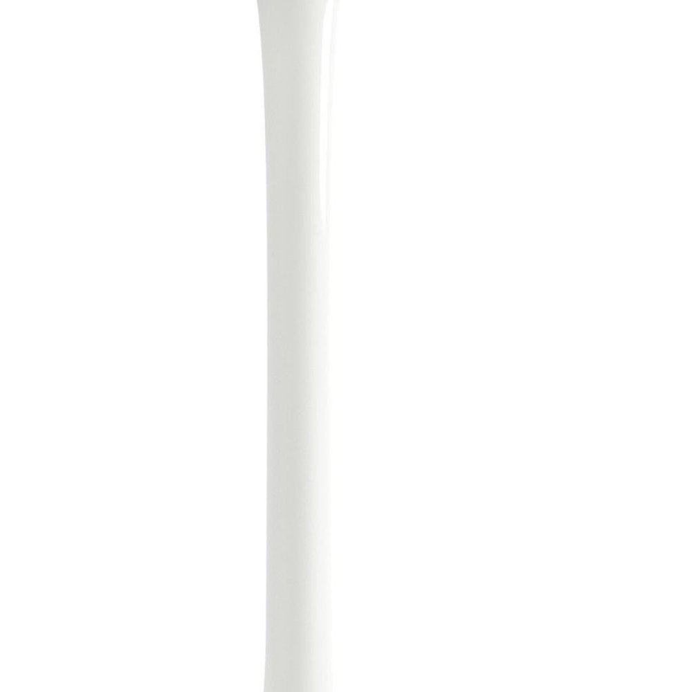 32" White Rounded Fiberglass and Metal Bar Table