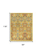 8' X 10' Yellow Floral Power Loom Area Rug