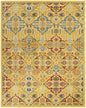 7' X 10' Yellow Floral Power Loom Area Rug