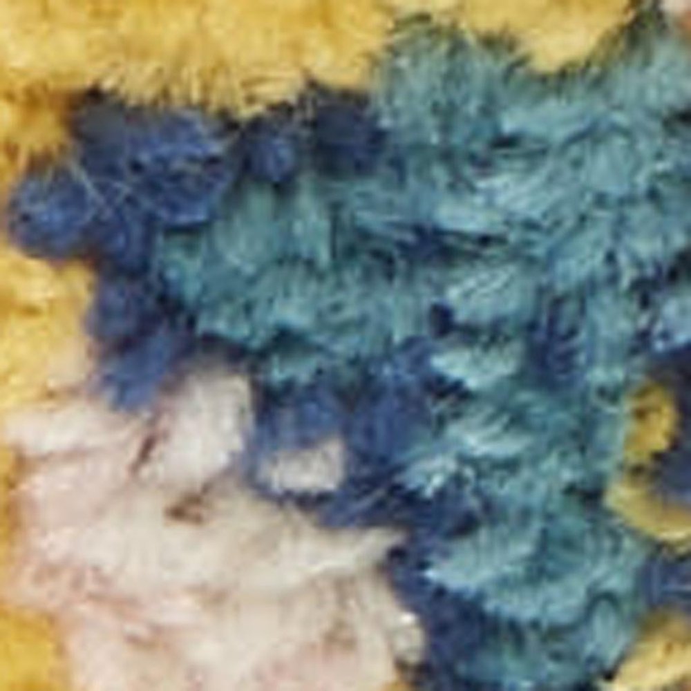 5' X 7' Yellow Floral Power Loom Area Rug