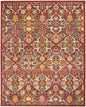 9' X 12' Red Floral Power Loom Area Rug