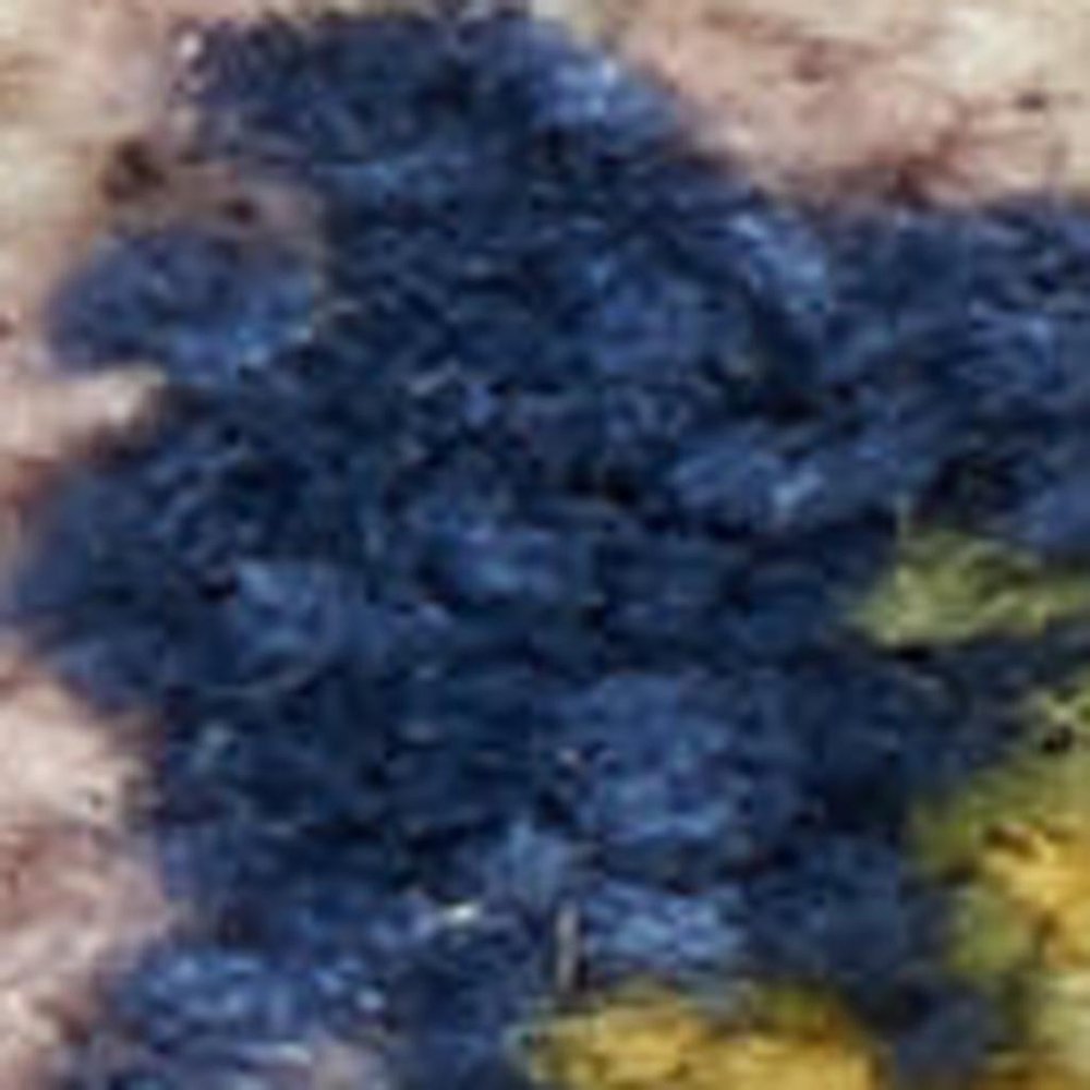 8' Blue Floral Power Loom Runner Rug